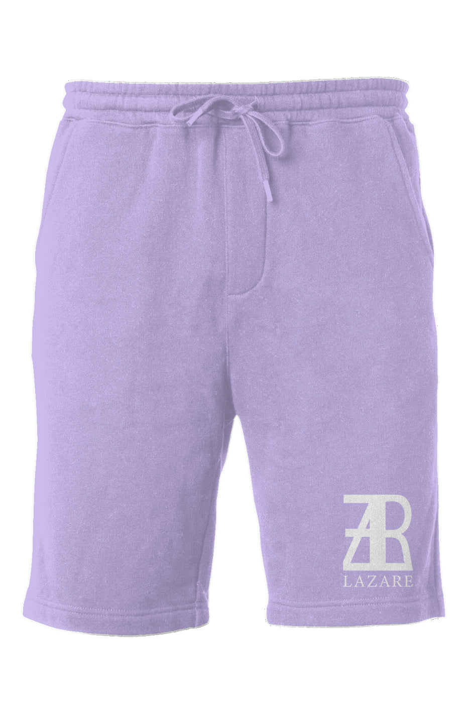 Lazare Logo White Fleece Shorts