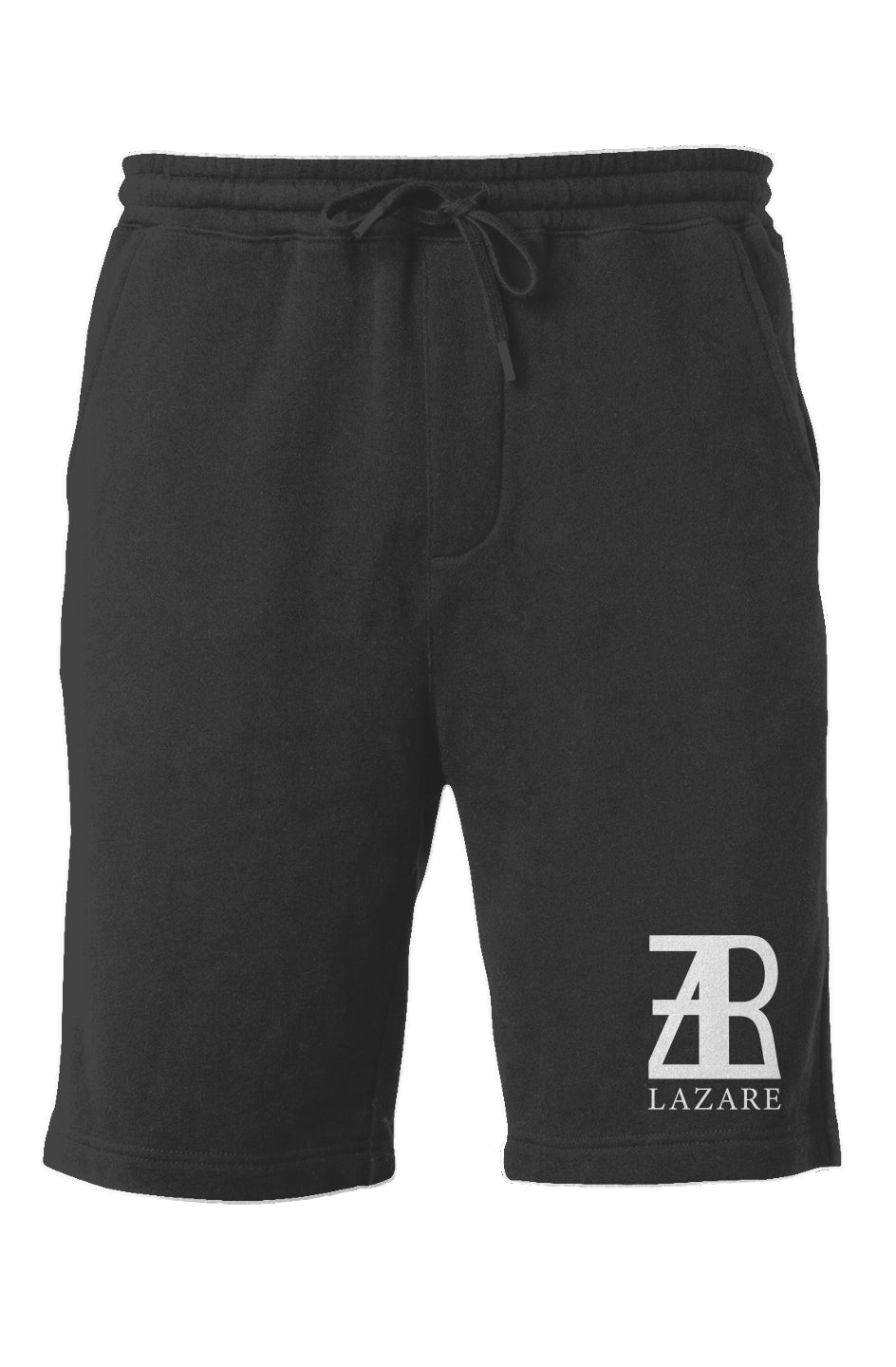 Lazare Logo White Fleece Shorts