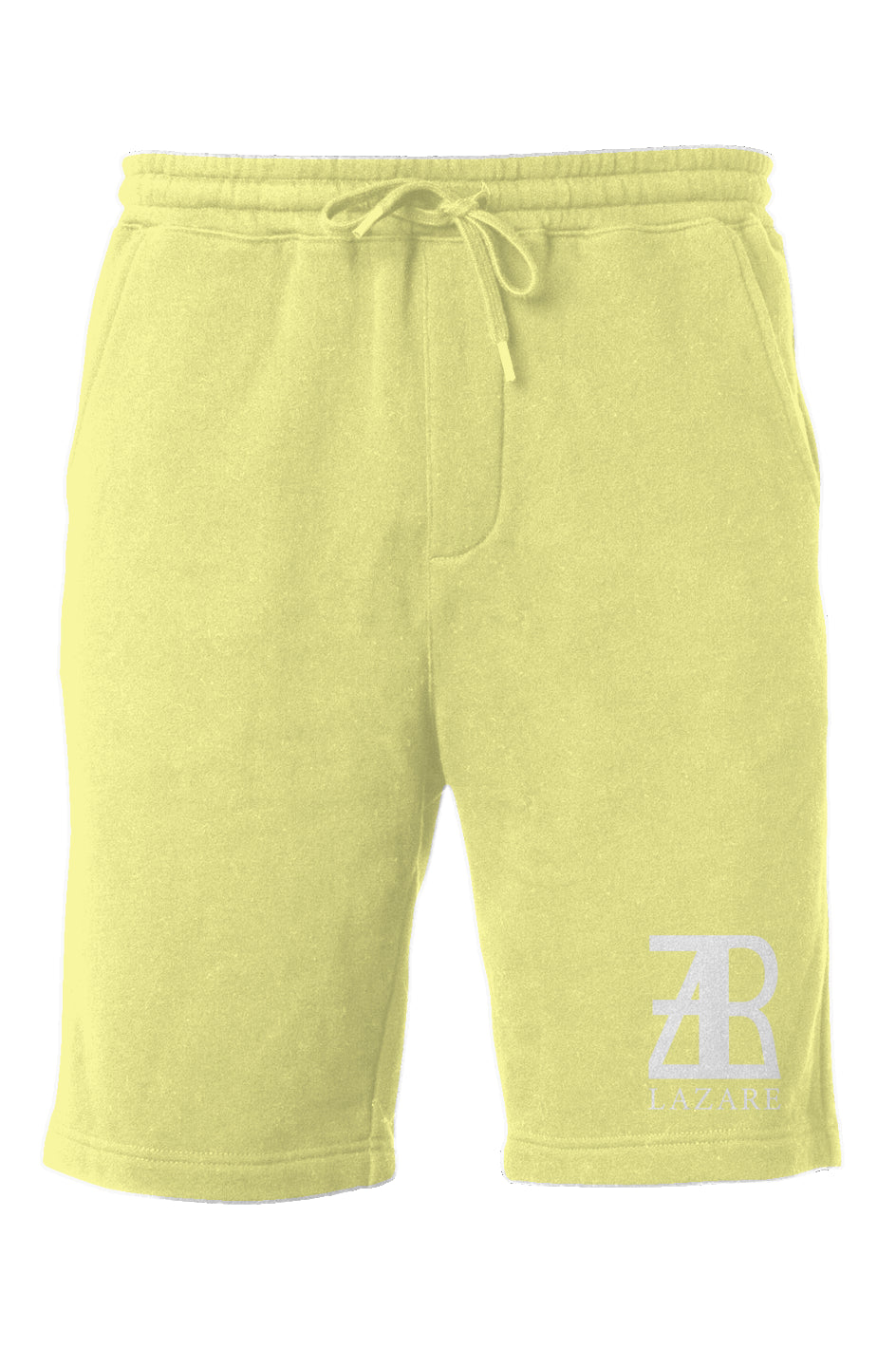 Lazare Logo White Fleece Shorts