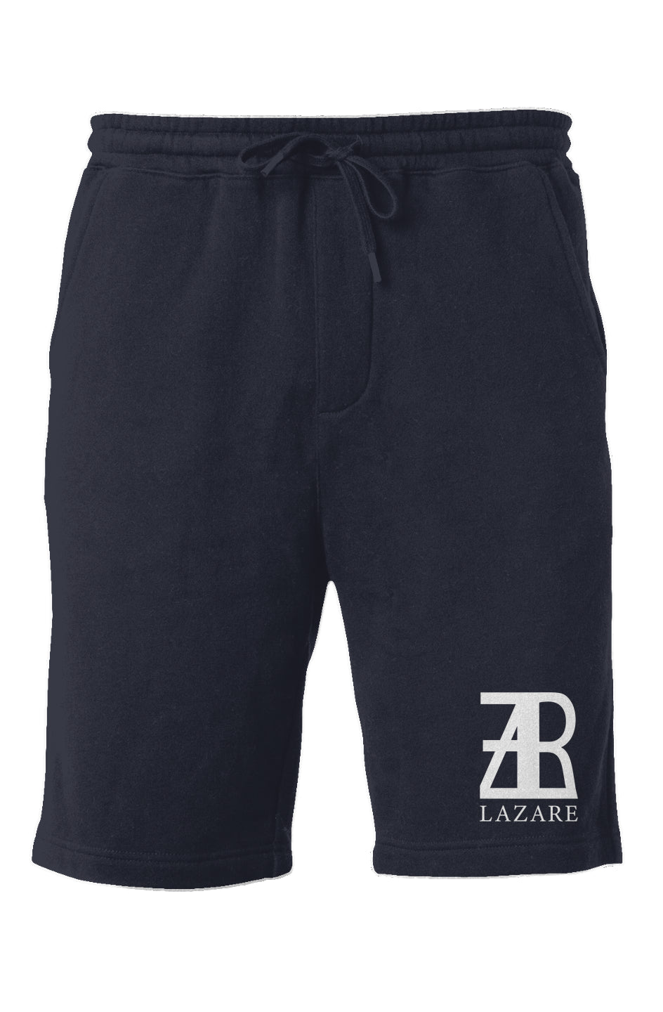 Lazare Logo White Fleece Shorts