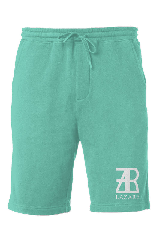 Lazare Logo White Fleece Shorts