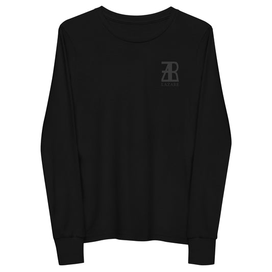 Lazare Black Logo Youth long sleeve tee