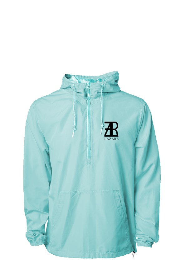 Black Lazare Logo Pullover Windbreaker