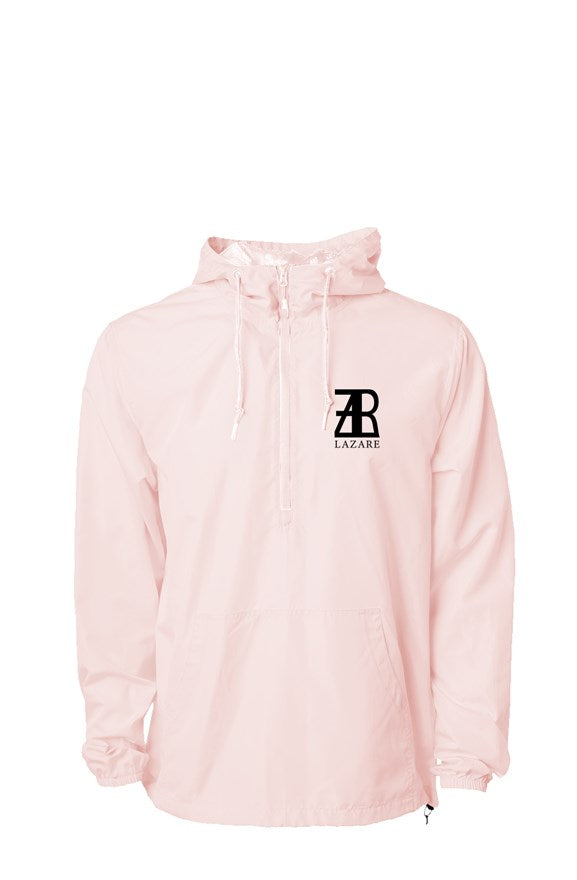 Black Lazare Logo Pullover Windbreaker