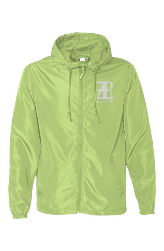 White Lazare Logo Water Resistant Lightweight Windbreaker
