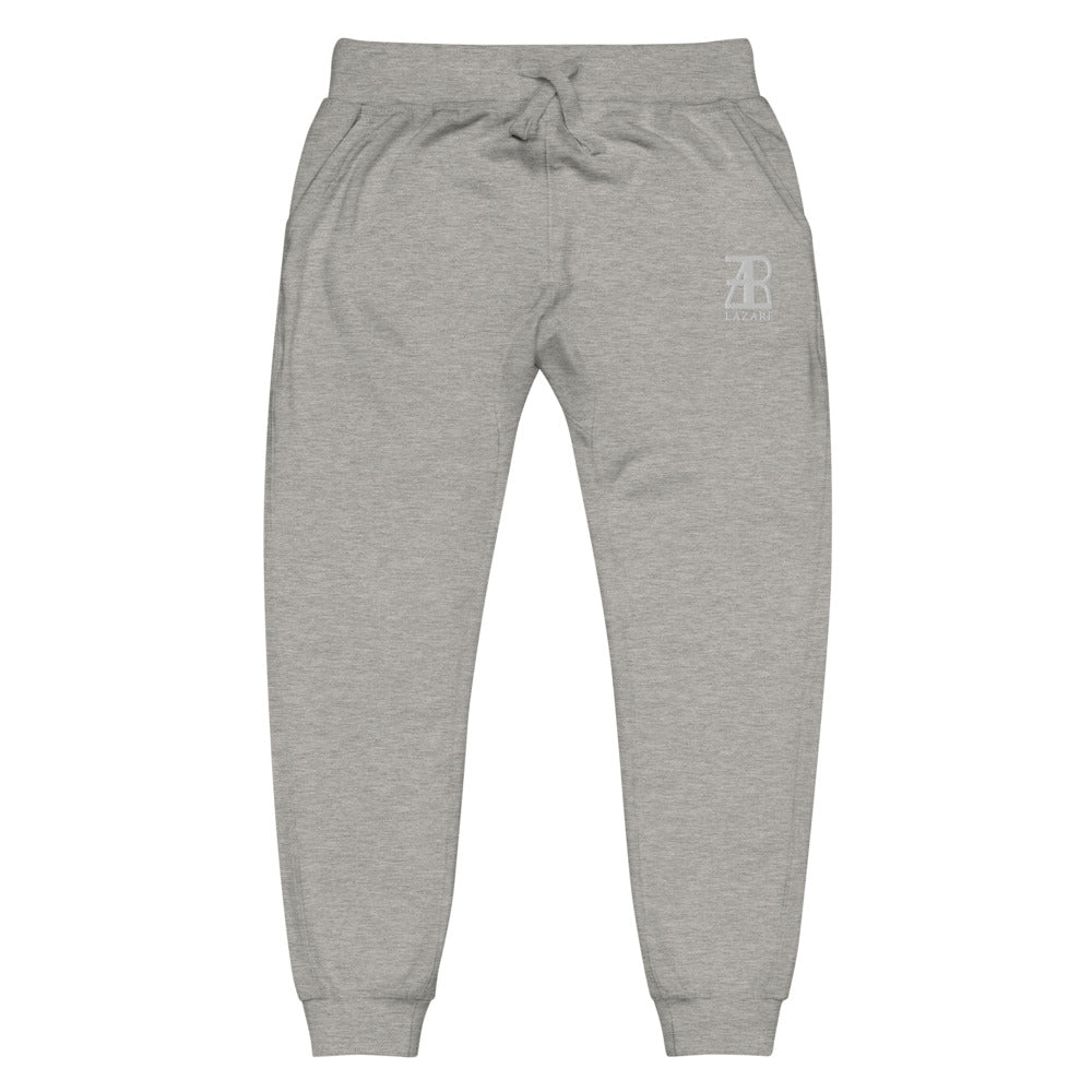 Lazare White Logo fleece sweatpants