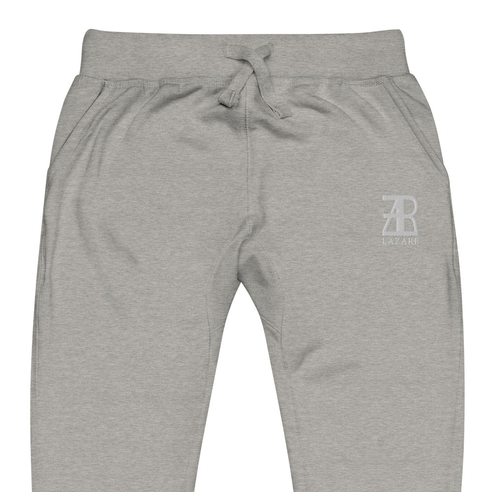 Lazare White Logo fleece sweatpants