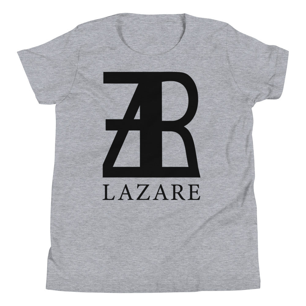 Lazare Full Chest Black Logo Youth Short Sleeve T-Shirt
