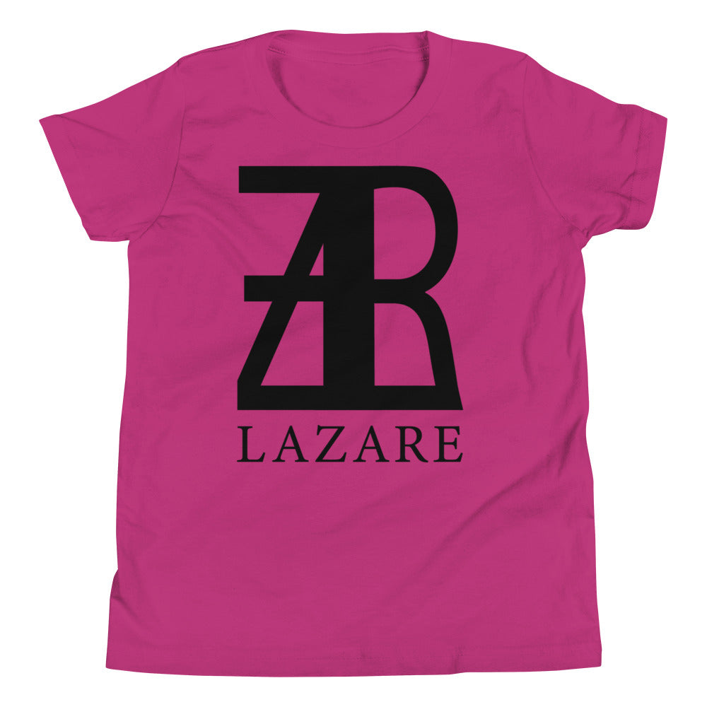 Lazare Full Chest Black Logo Youth Short Sleeve T-Shirt