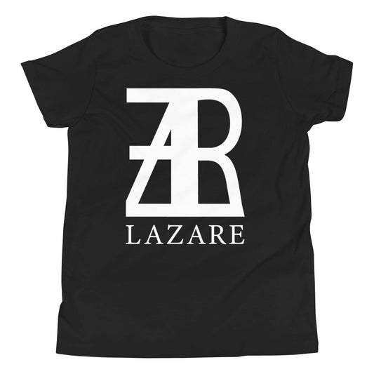Lazare Full Chest White Logo Youth Short Sleeve T-Shirt