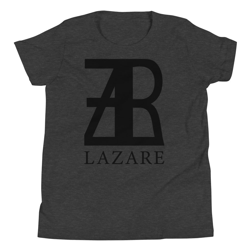 Lazare Full Chest Black Logo Youth Short Sleeve T-Shirt