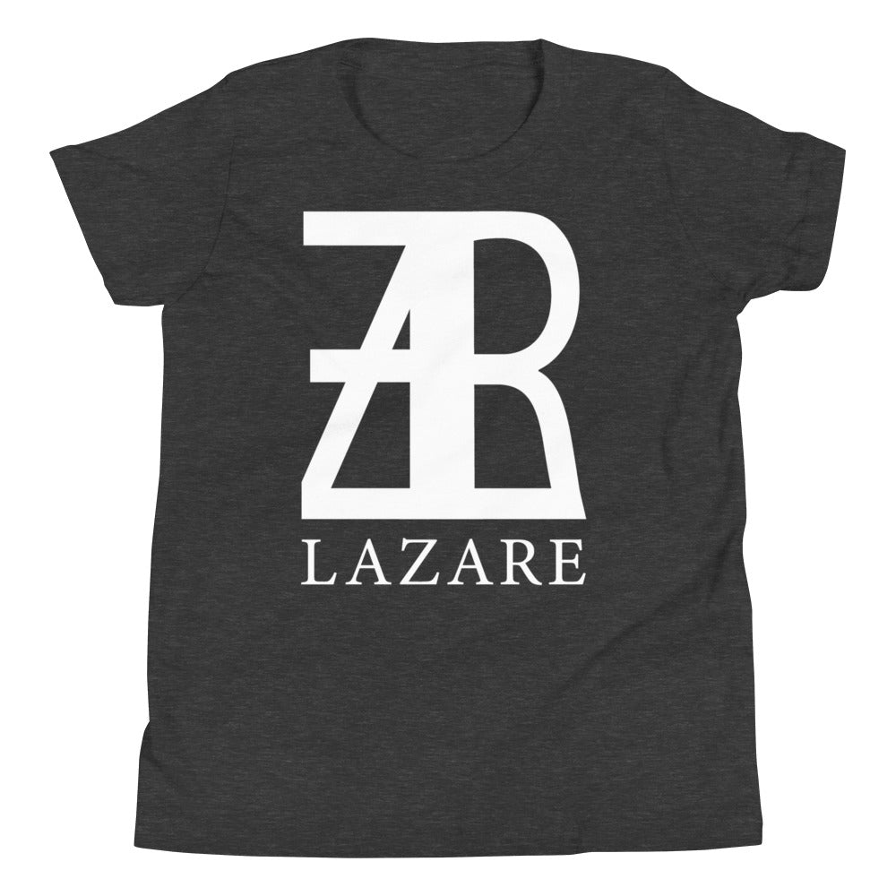 Lazare Full Chest White Logo Youth Short Sleeve T-Shirt
