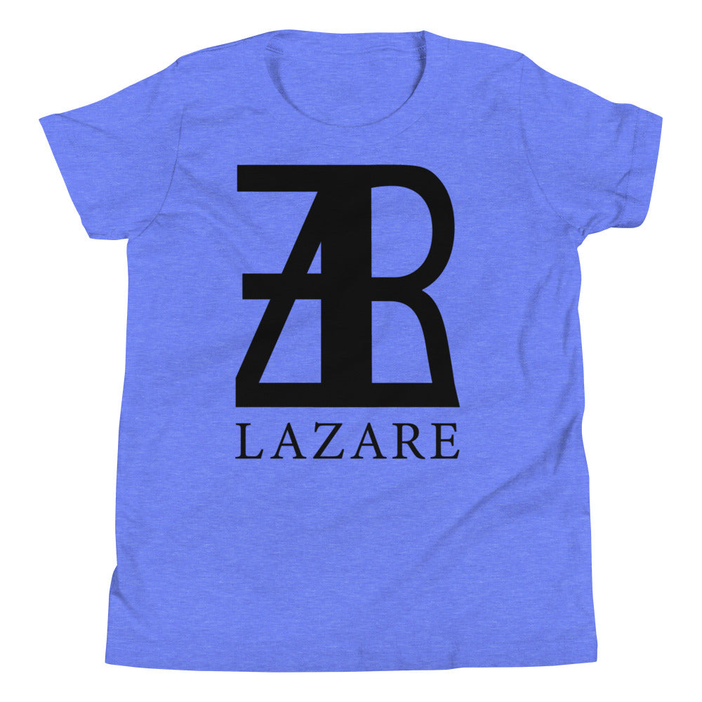 Lazare Full Chest Black Logo Youth Short Sleeve T-Shirt