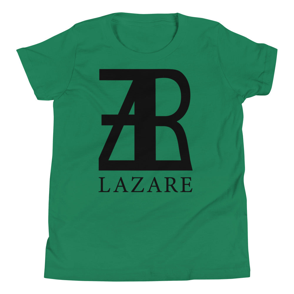 Lazare Full Chest Black Logo Youth Short Sleeve T-Shirt