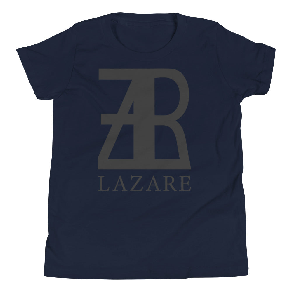 Lazare Full Chest Black Logo Youth Short Sleeve T-Shirt
