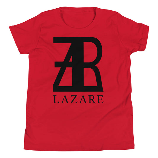 Lazare Full Chest Black Logo Youth Short Sleeve T-Shirt