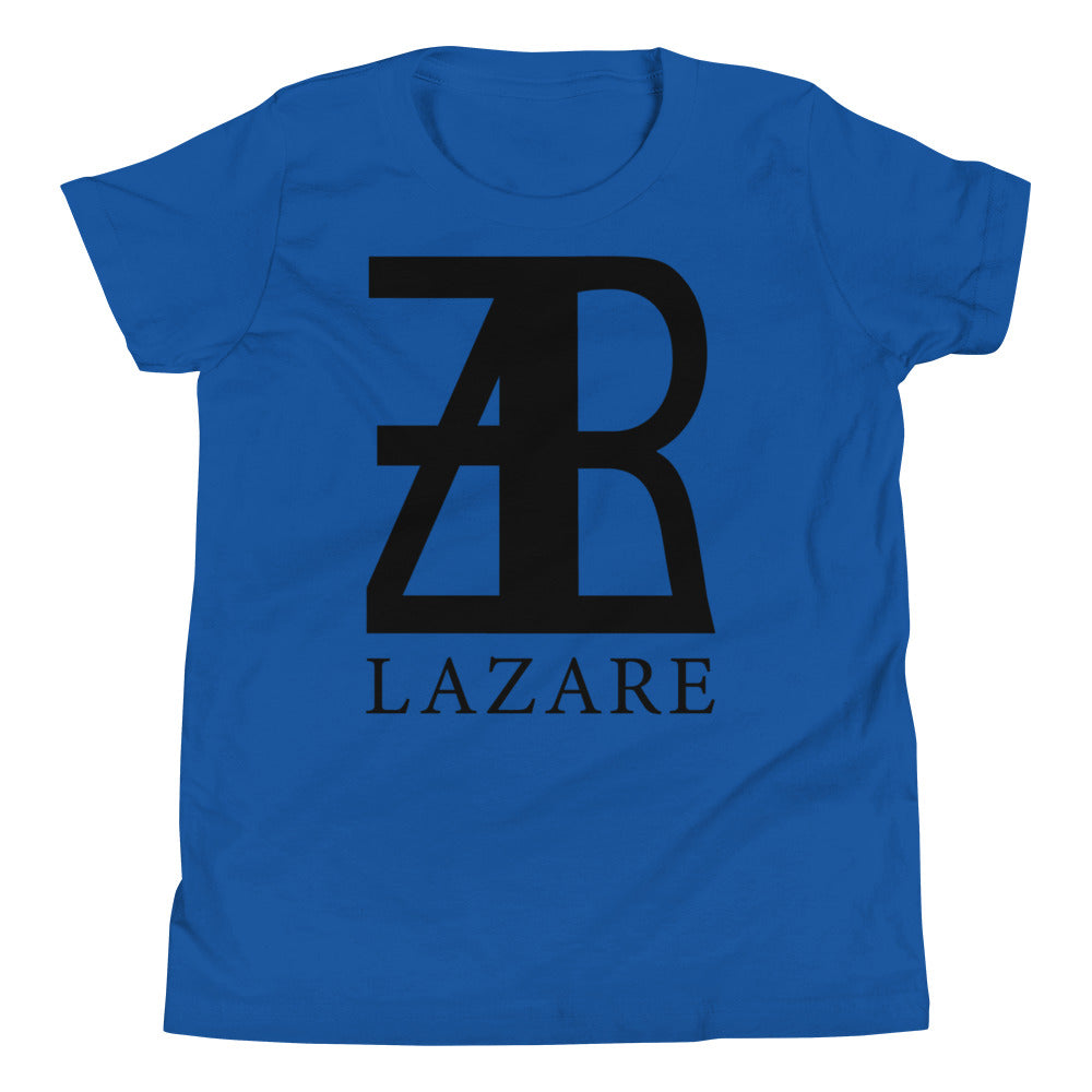 Lazare Full Chest Black Logo Youth Short Sleeve T-Shirt